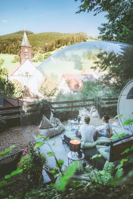 Living Timeless- Bubble Tent Elzach Inklusive Hot Tube Badefass- Schlafen Unterm Sternenhimmel 外观 照片
