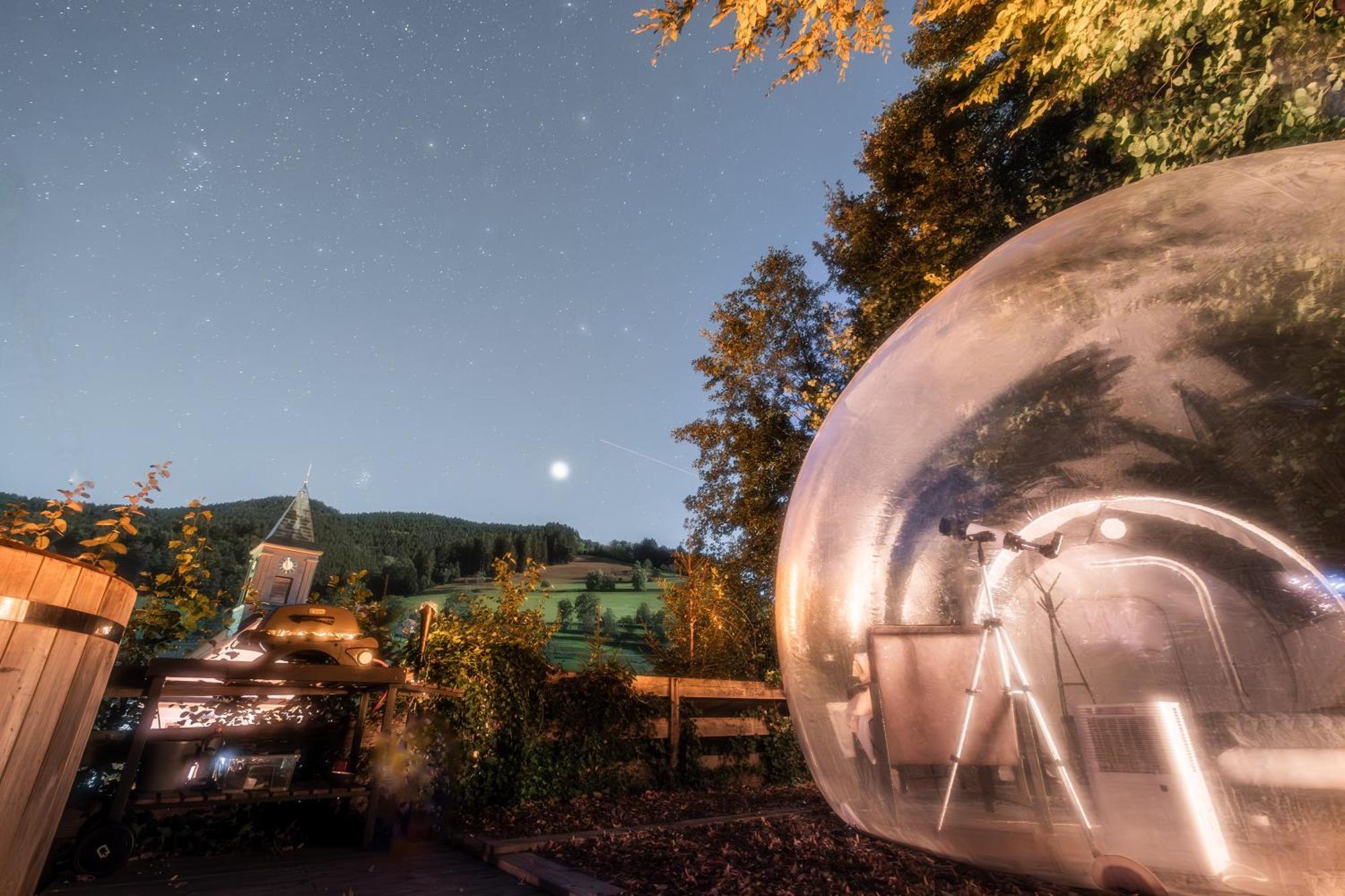 Living Timeless- Bubble Tent Elzach Inklusive Hot Tube Badefass- Schlafen Unterm Sternenhimmel 外观 照片